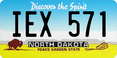 ND license plate IEX571