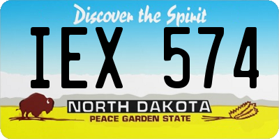 ND license plate IEX574
