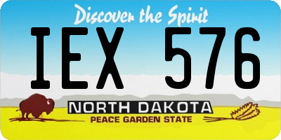 ND license plate IEX576