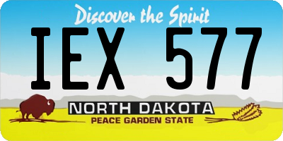 ND license plate IEX577