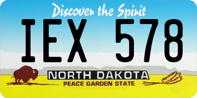 ND license plate IEX578