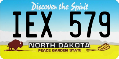 ND license plate IEX579