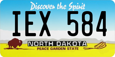 ND license plate IEX584