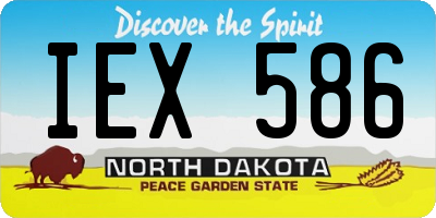 ND license plate IEX586
