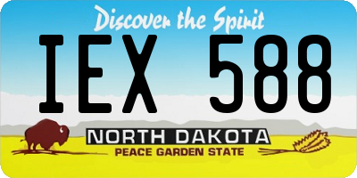 ND license plate IEX588