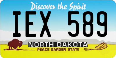ND license plate IEX589