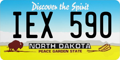 ND license plate IEX590