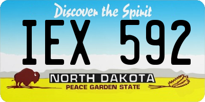 ND license plate IEX592