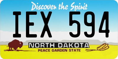ND license plate IEX594