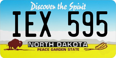 ND license plate IEX595
