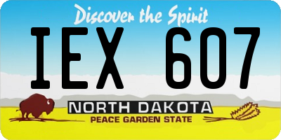 ND license plate IEX607