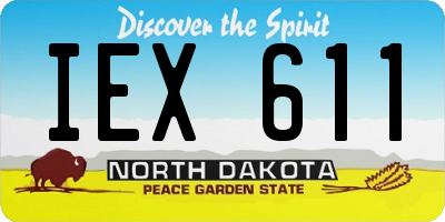 ND license plate IEX611