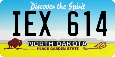 ND license plate IEX614