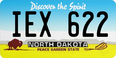 ND license plate IEX622