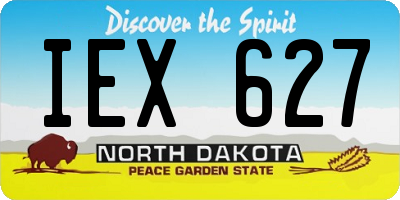 ND license plate IEX627