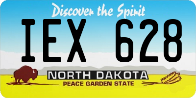 ND license plate IEX628