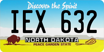 ND license plate IEX632