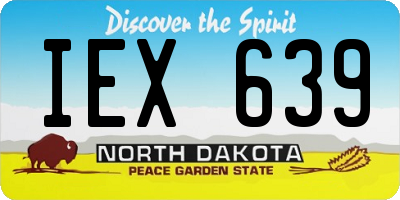 ND license plate IEX639