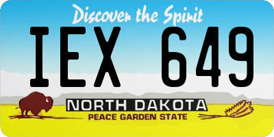 ND license plate IEX649