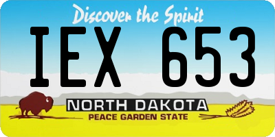 ND license plate IEX653