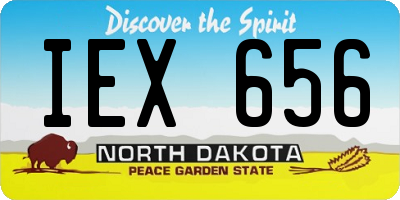ND license plate IEX656