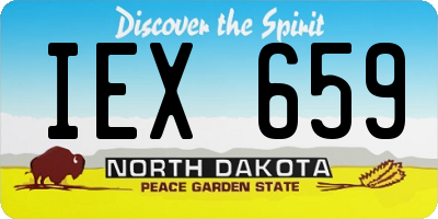 ND license plate IEX659
