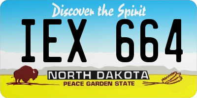 ND license plate IEX664
