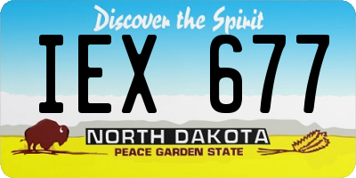 ND license plate IEX677