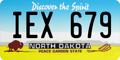 ND license plate IEX679