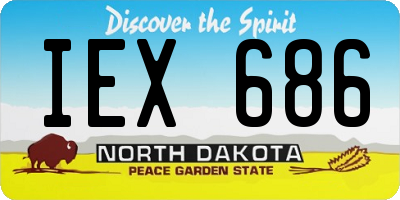 ND license plate IEX686