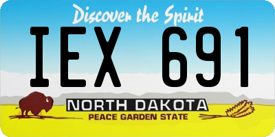 ND license plate IEX691