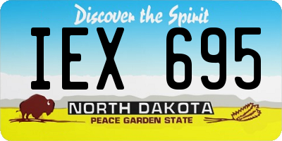 ND license plate IEX695