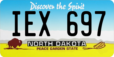 ND license plate IEX697
