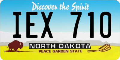 ND license plate IEX710