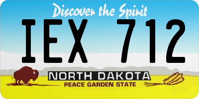 ND license plate IEX712