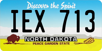 ND license plate IEX713