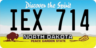 ND license plate IEX714