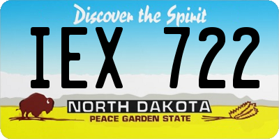 ND license plate IEX722