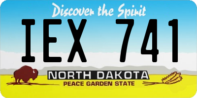 ND license plate IEX741