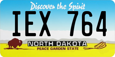 ND license plate IEX764