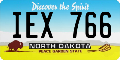 ND license plate IEX766