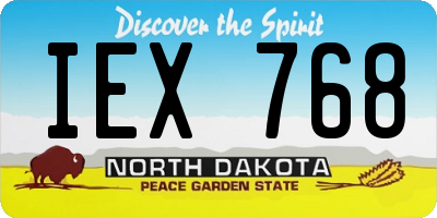 ND license plate IEX768