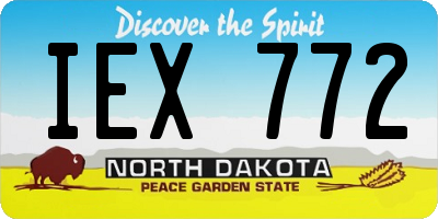 ND license plate IEX772