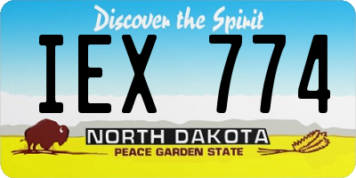 ND license plate IEX774