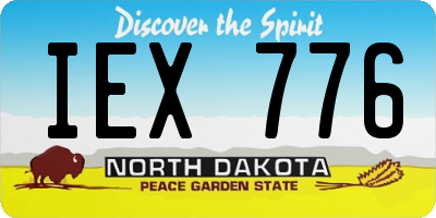 ND license plate IEX776