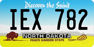 ND license plate IEX782