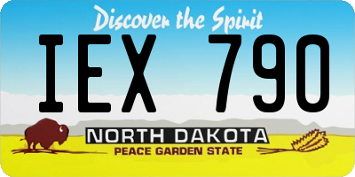 ND license plate IEX790