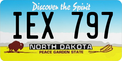 ND license plate IEX797