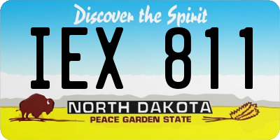 ND license plate IEX811