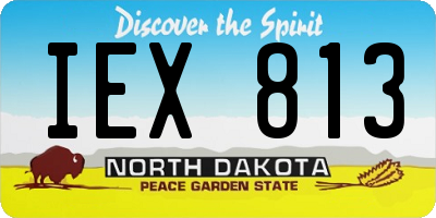ND license plate IEX813